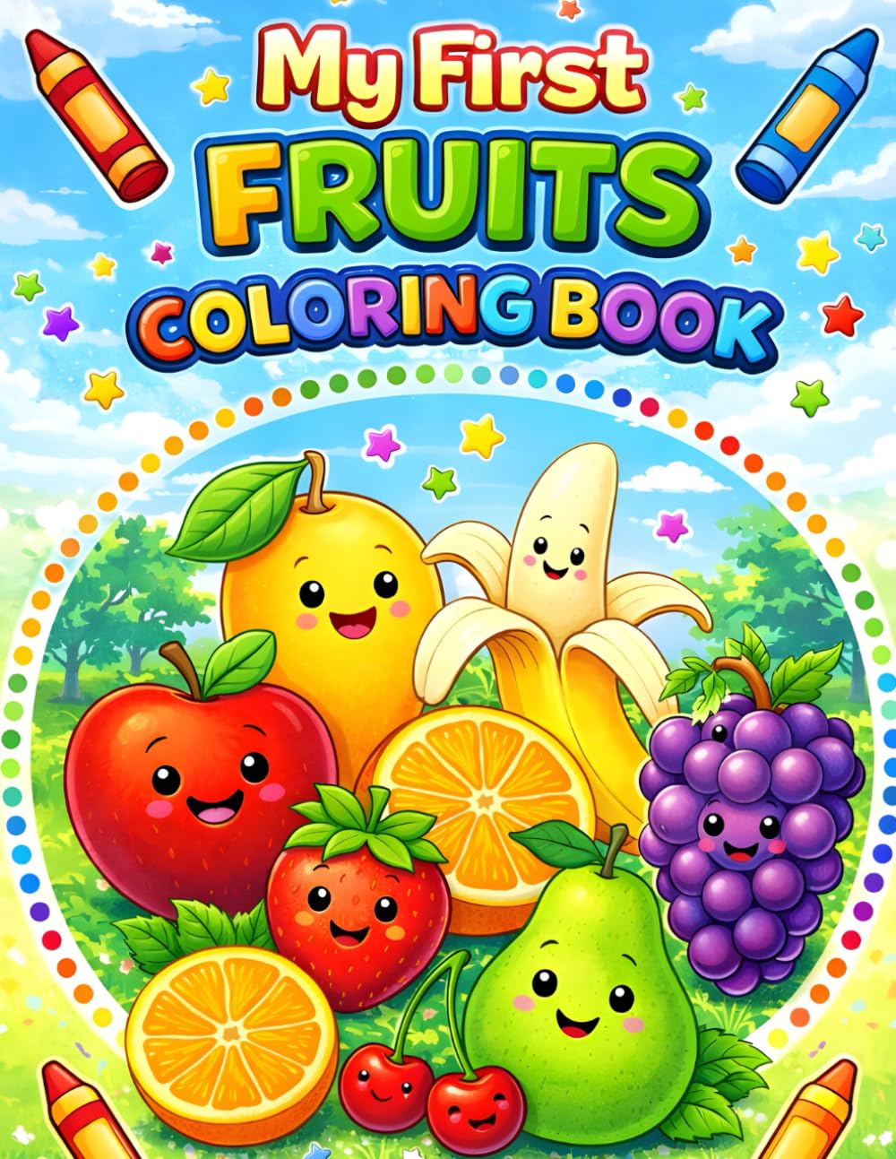 My First Fruits Coloring Book for Kids Ages 3 to 6: Fun and Easy Fruit Coloring Pages to Boost Creativity, Motor Skills, and Early Learning for Toddlers and Preschoolers