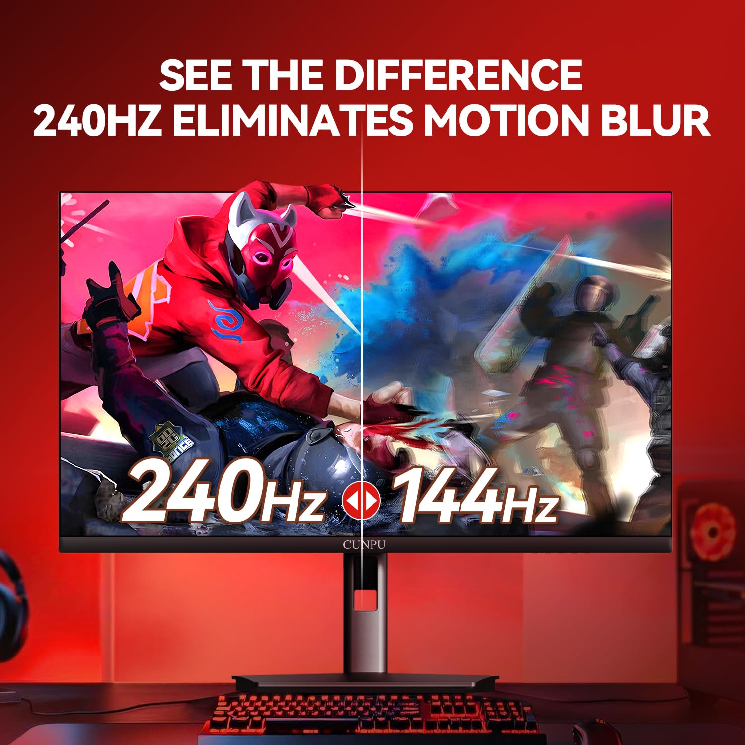 Amazon.co.jp: CUNPU 27インチ 1440P 240Hz ゲーミングモニター、高速