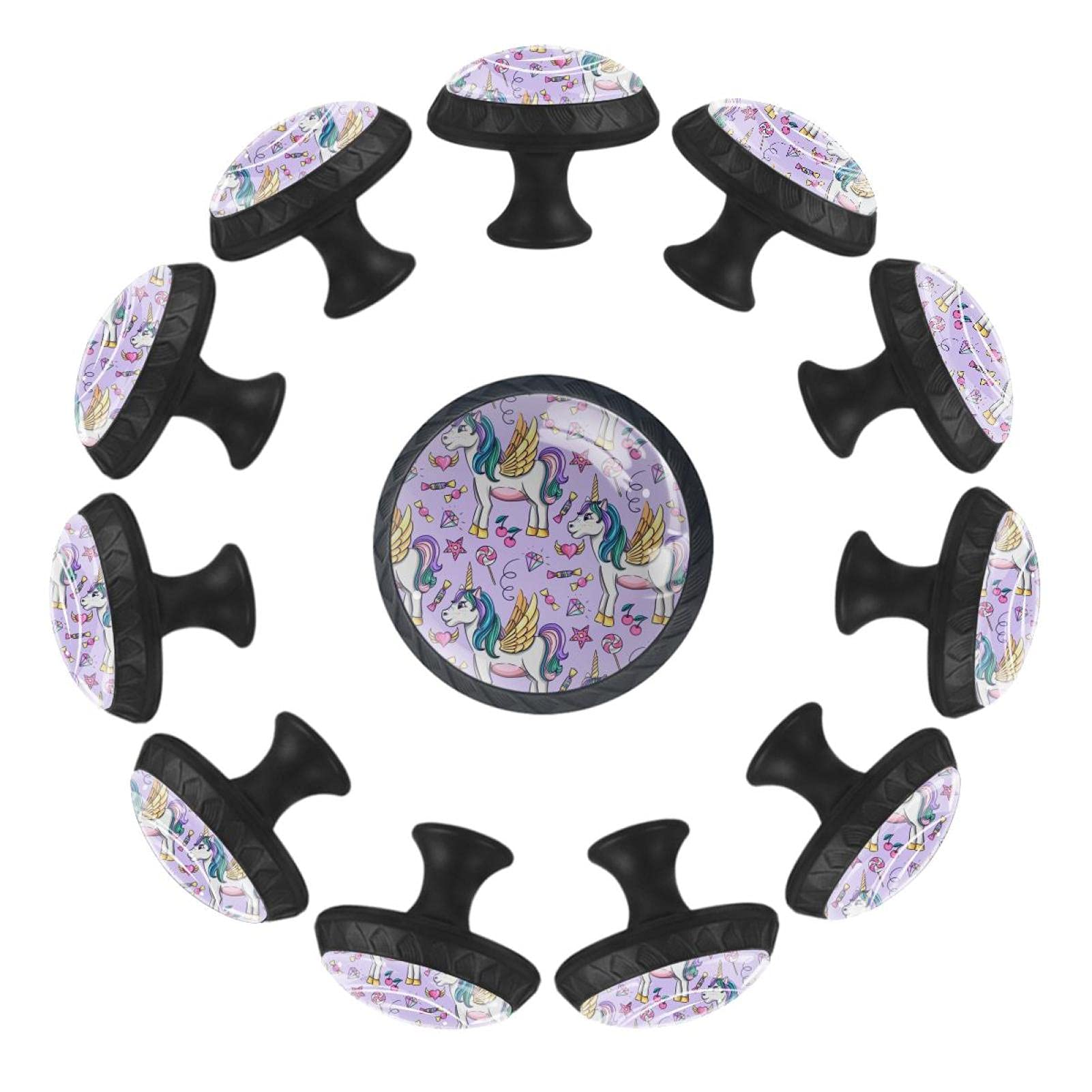 Boutons de tiroir licorne de 35 mm pour décorer la chambre enfant