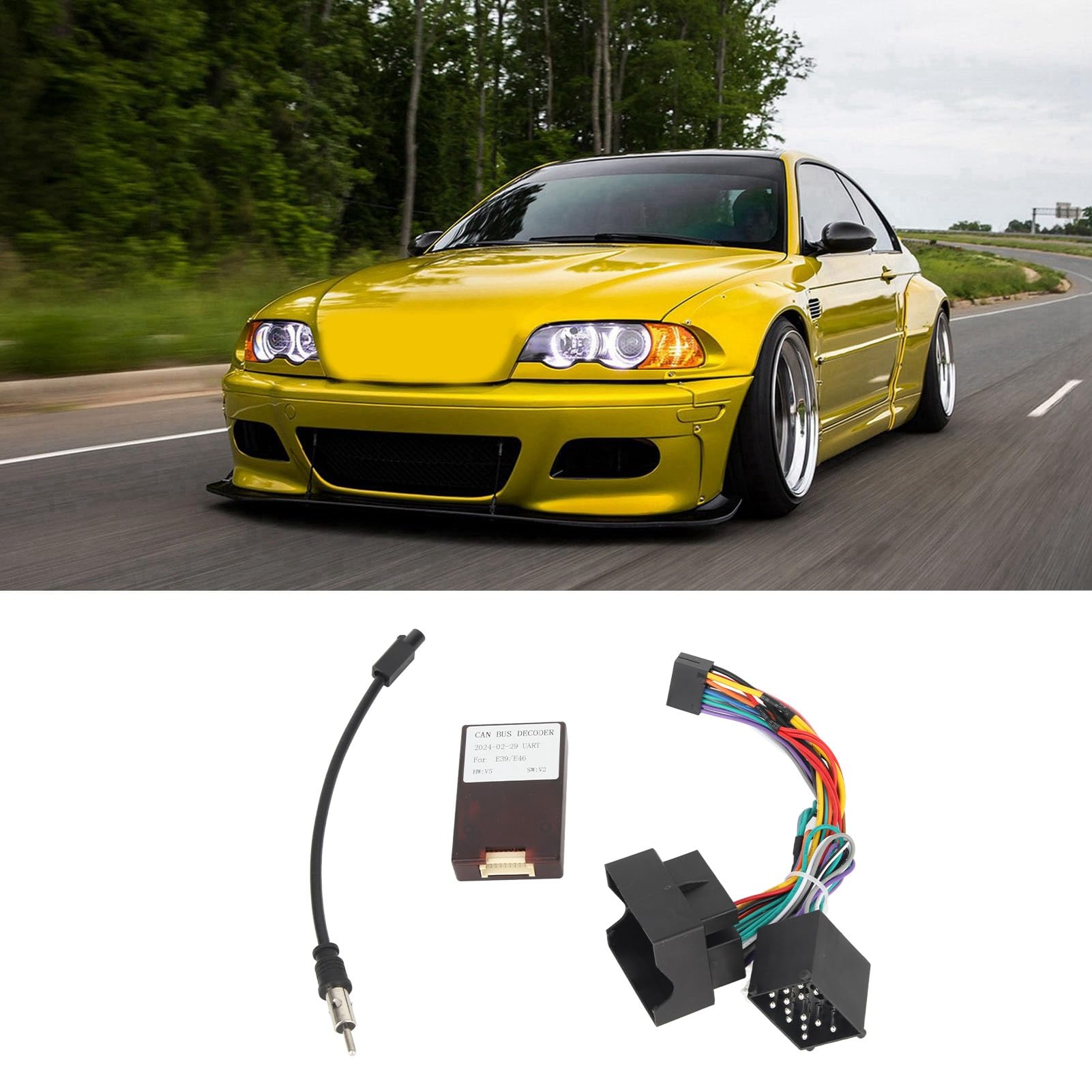 Adattatore Audio Auto, Canbus Plug and Play con ABS Gomma Cablaggio per Installazione Rapida per Appassionati Fai da Te e Autofficina