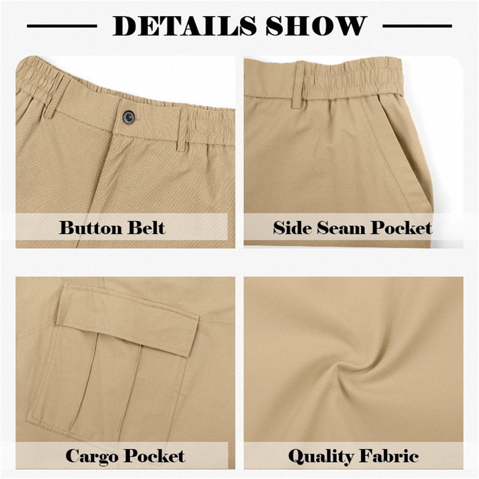 Generisch Wanderhose Herren Kurze Schnelltrocknend Outdoor Shorts Sommer Atmungsaktiv Cargo Shorts Sommershorts Leicht Sweatshorts Bequem Strandshorts Herren Trekking Wandershorts mit Taschen