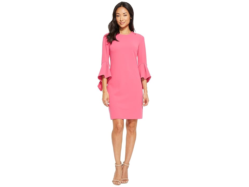 

Calvin Klein Shift Dress with Dramatic Sleeve CD8C12JE (Caberet) Women's Dress, Pink