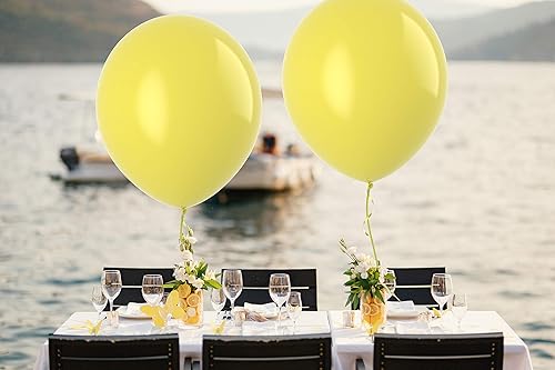Miniatura 5 de PREXTEX Globos amarillos jumbo, 30 globos amarillos extragrandes de 18 pulgadas para sesiones de fotos, bodas, baby shower, fiestas de cumpleaños y
