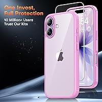 Vista 49 de TAURI Funda magnética 2 en 1 transparente para iPhone 14 Pro, compatible con Magsafe [no amarillenta] con protector de pantalla, protección de grado