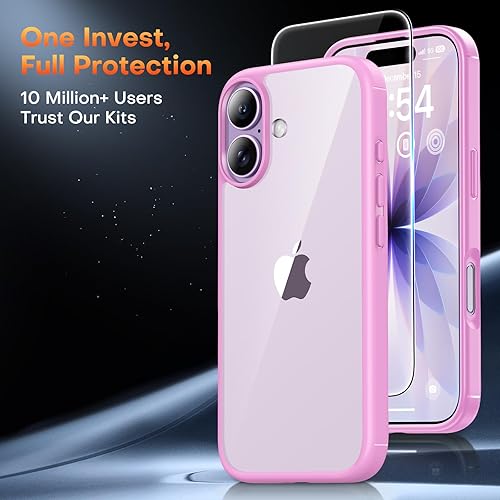 Miniatura 830 de TAURI Funda 3 en 1 para iPhone 13 Pro, [no amarilla] con 2 protectores de pantalla, funda delgada a prueba de golpes para iPhone 13 Pro, color negro