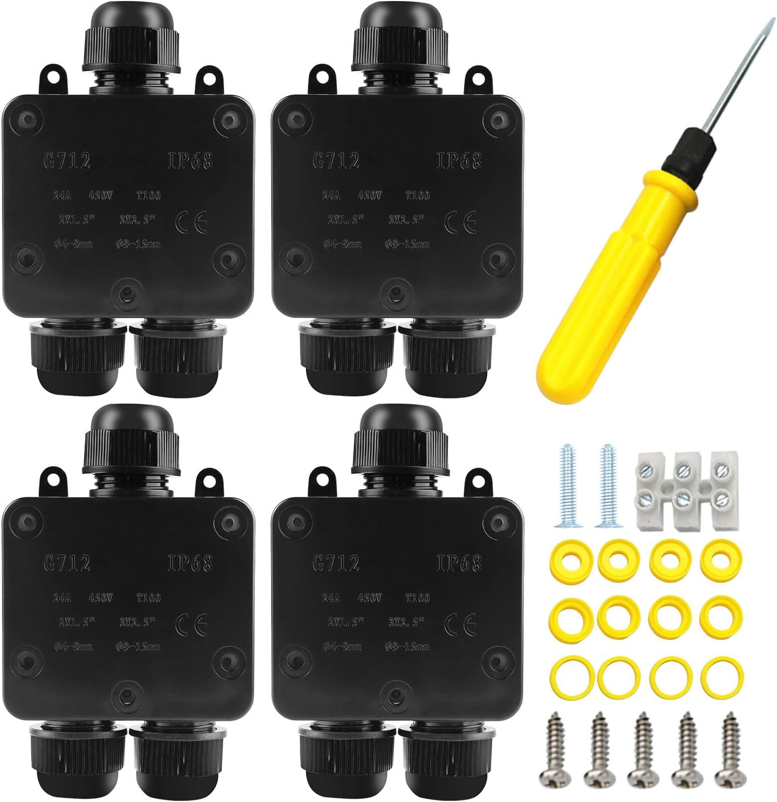 Wasserdichte Abzweigdose IP68 - Verteilerdose FSH006 Mit 4 Anschlüssen