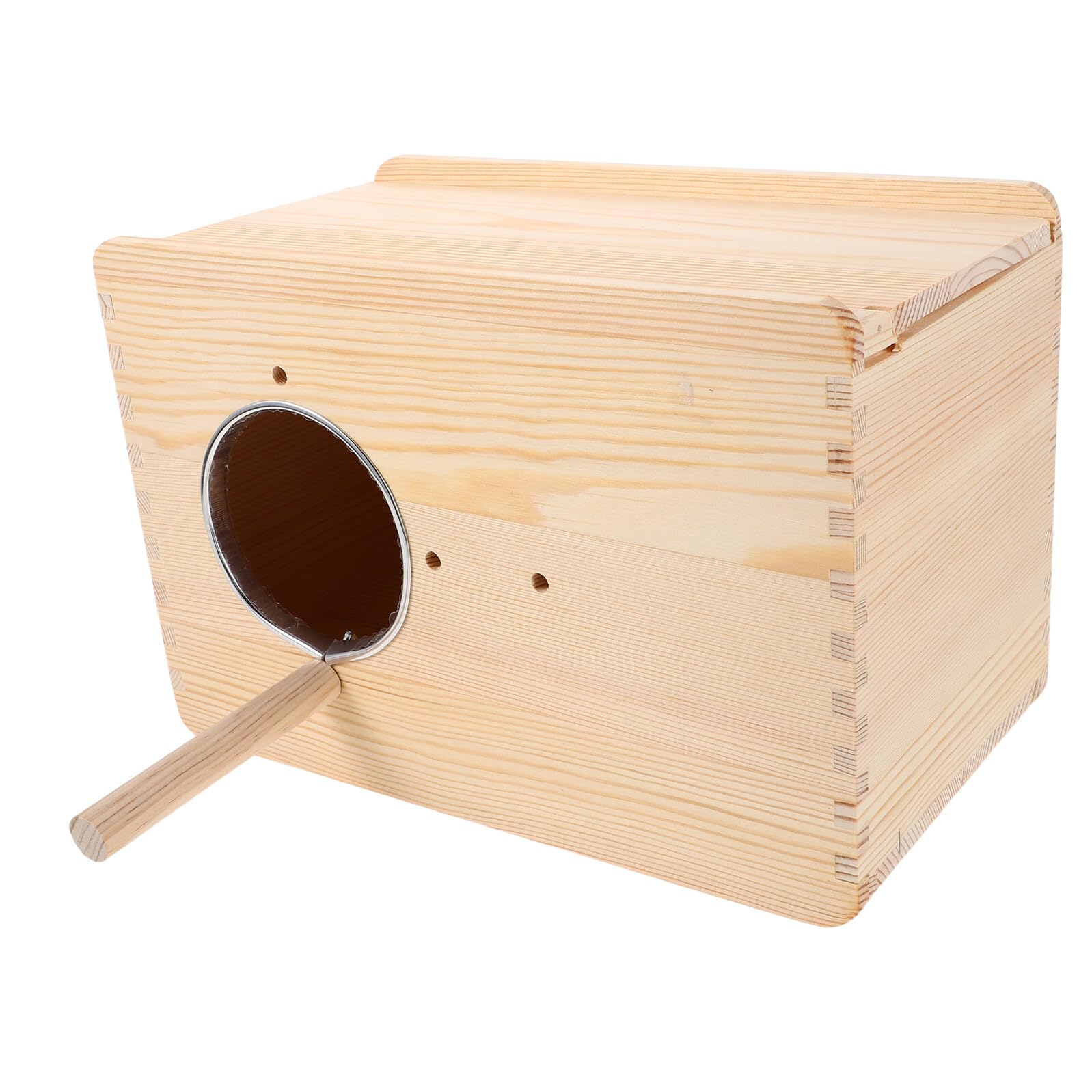 DOITOOL Caja de Cría de Madera para Loros Nido de Cría para Cacatúas y Periquitos Casa Nido para Pájaros Orificio