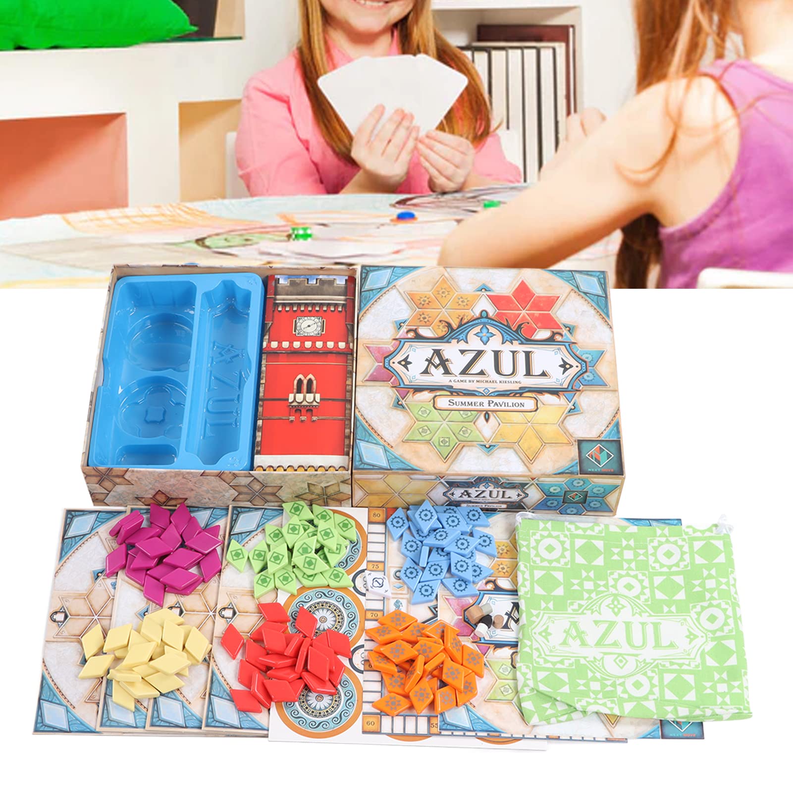 Juego de mesa de estrategia de colocación de azulejos, juego multijugador a juego de azulejos para adultos y adolescentes, divertido juego de fiesta familiar con bolsa de almacenamiento para reuniones