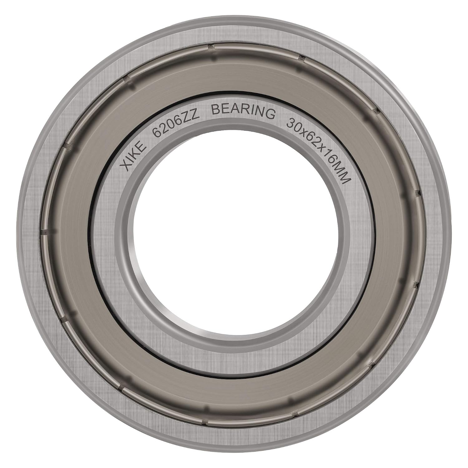 XiKe (10 Pack) 6206ZZ Double Sealed Deep Groove Ball Bearings, 30x62x16mm, Pre-Lubricated for High RPM, Chrome Steel P6, ABEC 3