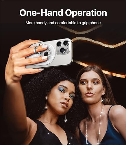 Miniatura 3 de Danmus Agarre magnético para teléfono (Easyfly 2.0) potencia magnética más fuerte Soporte de anillo de dedo de gimnasio compatible con Pop Sockets,