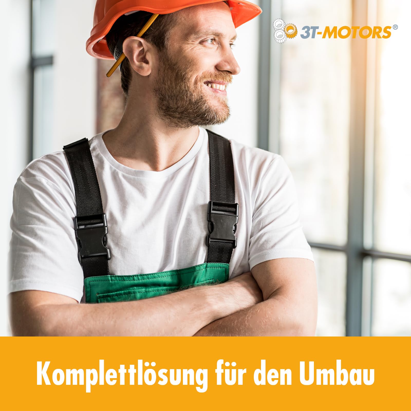 3T-MOTORS Funk-Rollladenmotor Komplettset mit Fernbedienung HSZ1, SW60 Welle 1,50 m, 3T45-10RBX (Zugkraft 10 Nm/25 kg) Rollladenantrieb mit elektronischen Endschaltern, bidirektional