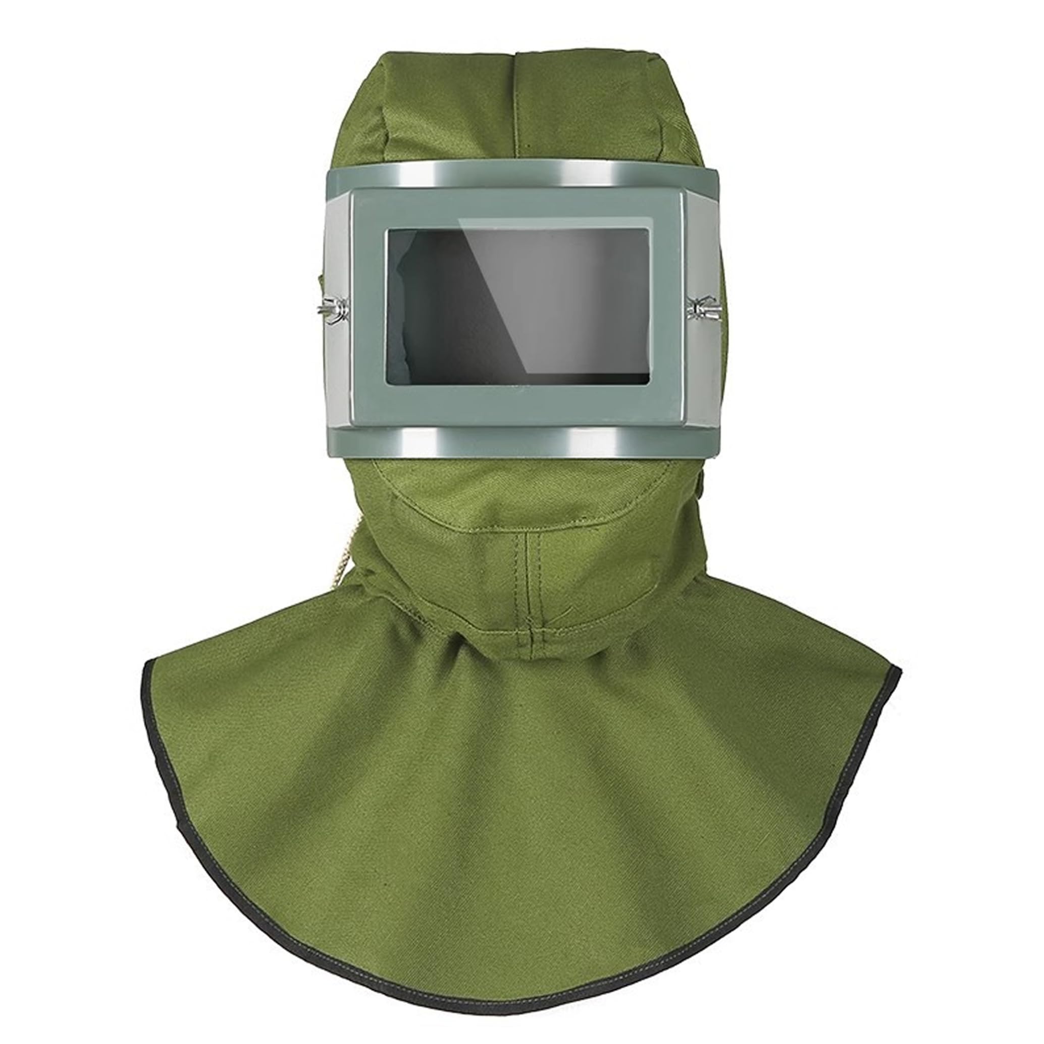 Casque résistant à l'abrasion pour le sablage mécanique avec visière de 27 cm