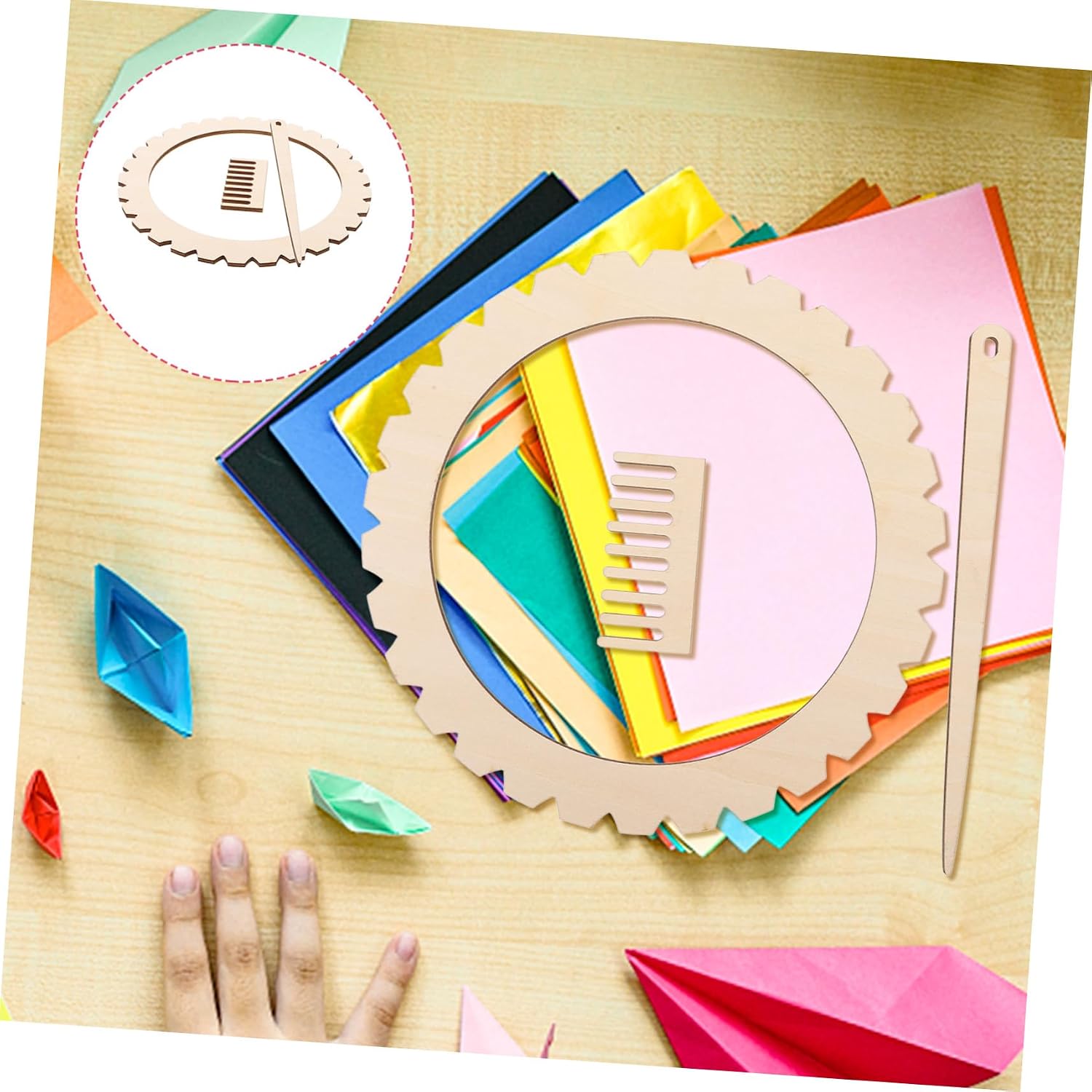 ULDIGI 1set Craft Weaving Kit Portable Weaving Board for Knitting Projects for Easy Crafting and Unique Pattern Creation