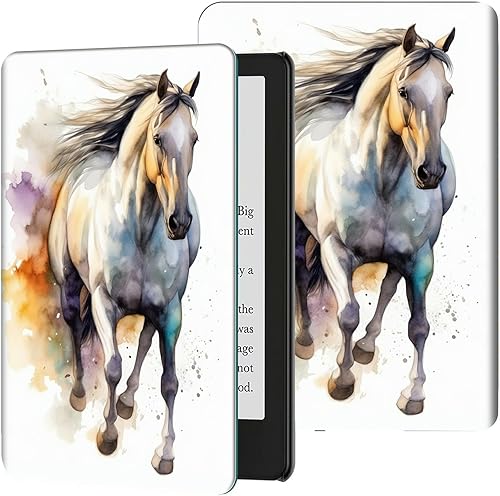 Vista 290 de Funda para Kindle de 6 pulgadas (11.ª generación, versión 2024/2022) delgada de piel sintética, ajustable, multiángulo, Smart Shell con función