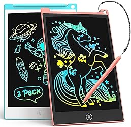 TECJOE 2 Pack LCD Writing Tablet, 8.5 Inch Colorful Doodle Board Drawing Tablet for Kids, Christmas Stocking Stuffers Birthday Gifts Travel Games Toys for Age 3 4 5 6 Boys Girls Toddles