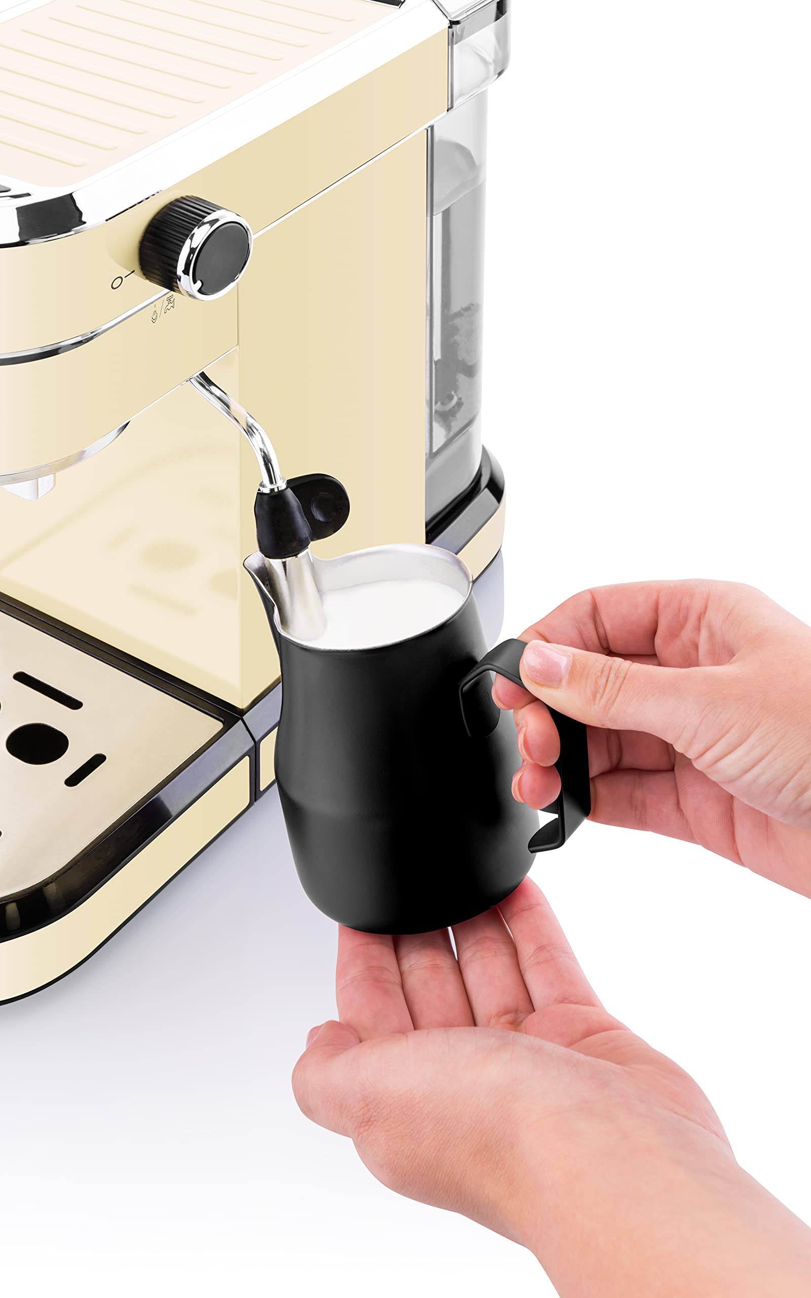ETA Sitko Storio I beżowy I ekspres do espresso I dysza do pianki mlecznej I 20 bar I zbiornik na wodę 750 ml I 1350 W