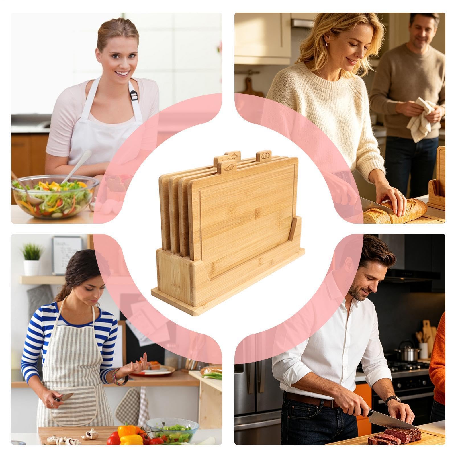 Tagliere in Legno Vaschetta Raccolta Sughi per Preparazione Cibi Tagliere