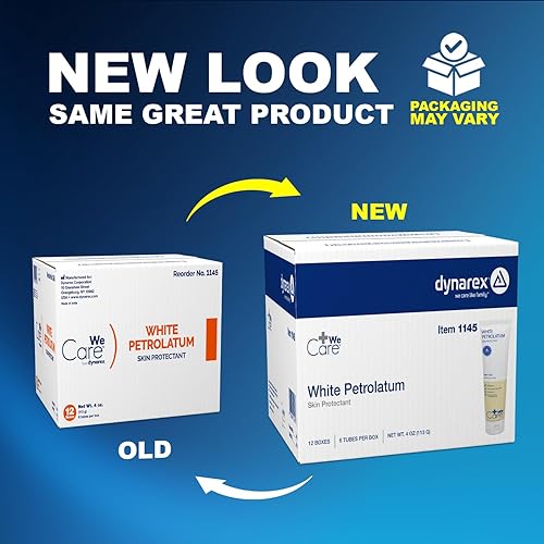 Miniatura 2 de Dynarex Petrolatum blanco, gelatina de petróleo para piel seca, dañada o agrietada, jalea de petróleo blanca calmante para irritaciones menores de