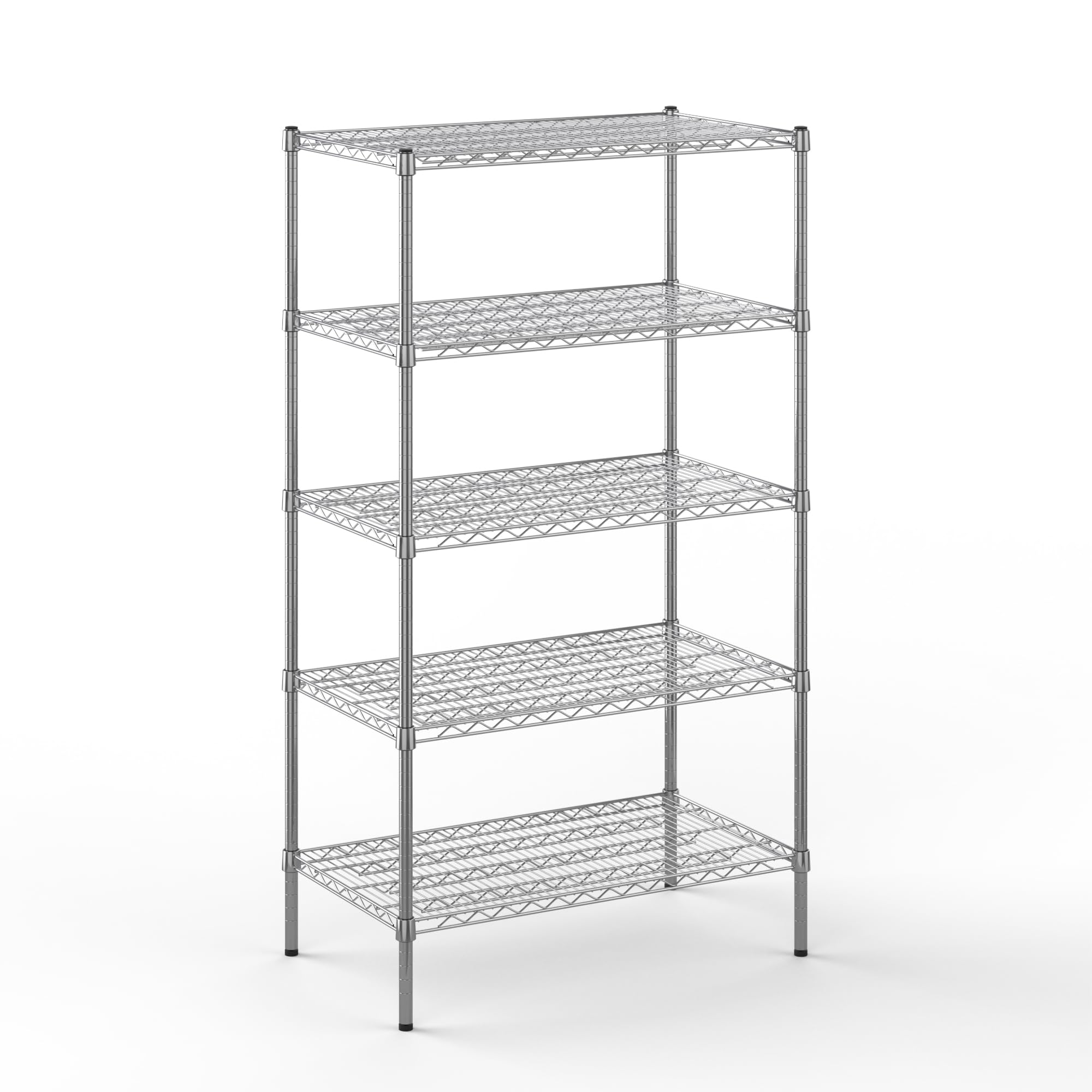 21" Deep x 36" Wide x 64" Height Wire Shelving Kit | 5-Tier | NSF Commercial Storage Rack Unit