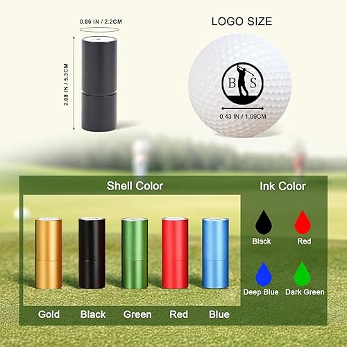 Miniatura 3 de Drawelry Sello personalizado para pelotas de golf, sello de marcador de pelota de golf personalizado con monograma reutilizable, impermeable,