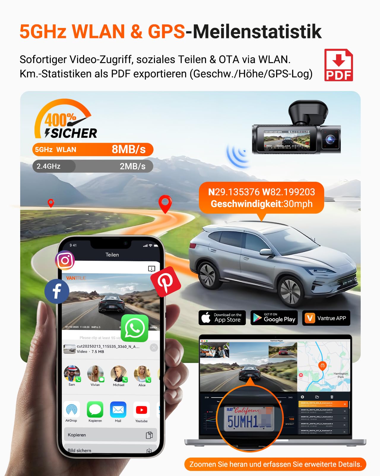 VANTRUE N4PS kamera samochodowa RC18