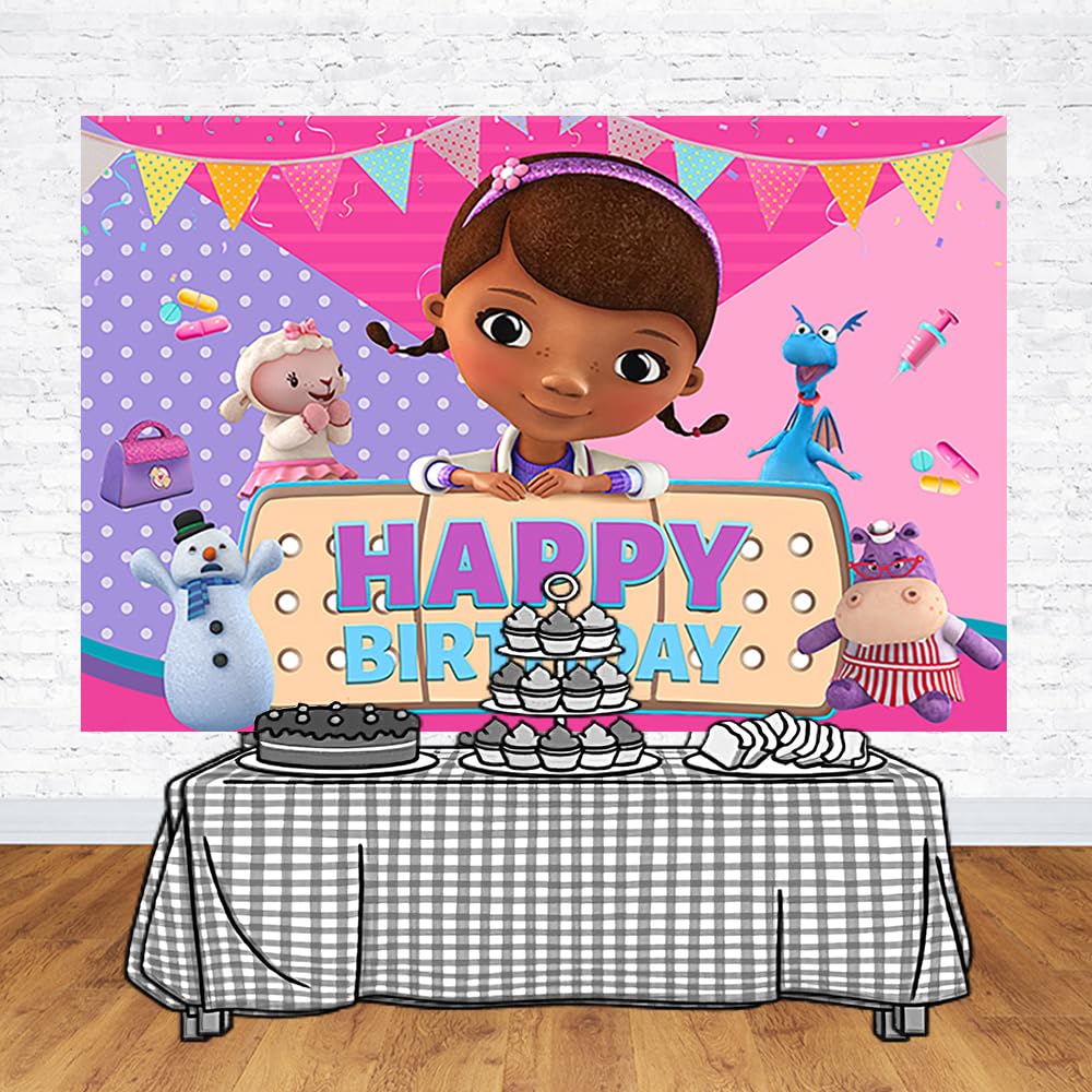 Girl Doctor Backdrop For Birthday Party Supplies Doc Photo Backgrounds |  Desertcart Seychelles, image size:1000x1000