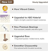 Vista 5 de Rueda silenciosa de hámster de 8.7 pulgadas, con rodamientos duales, ruedas de ejercicio silenciosas para animales pequeños, altura ajustable