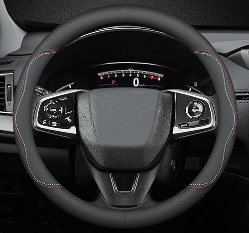 BllXESD Car Steering Wheel Cover Compatible with Nissan Pathfinder 2025 2024 2000-2023 Year, Breathable Premium Leather, Anti-Slip Design, A-Style