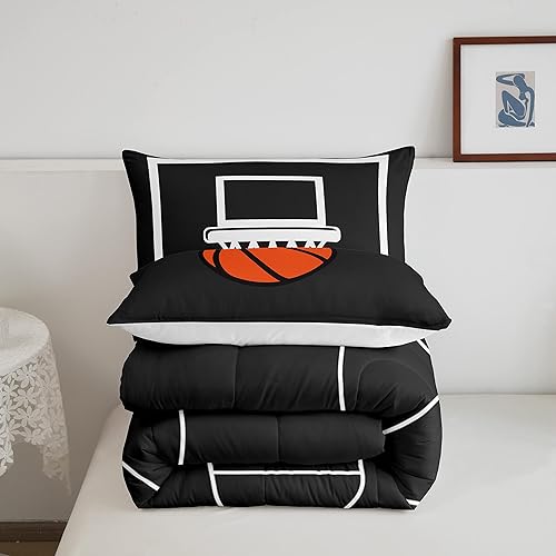 Miniatura 3 de Castle Fairy Juego de edredón de baloncesto tamaño individual de 5 piezas + sábana bajera ajustable