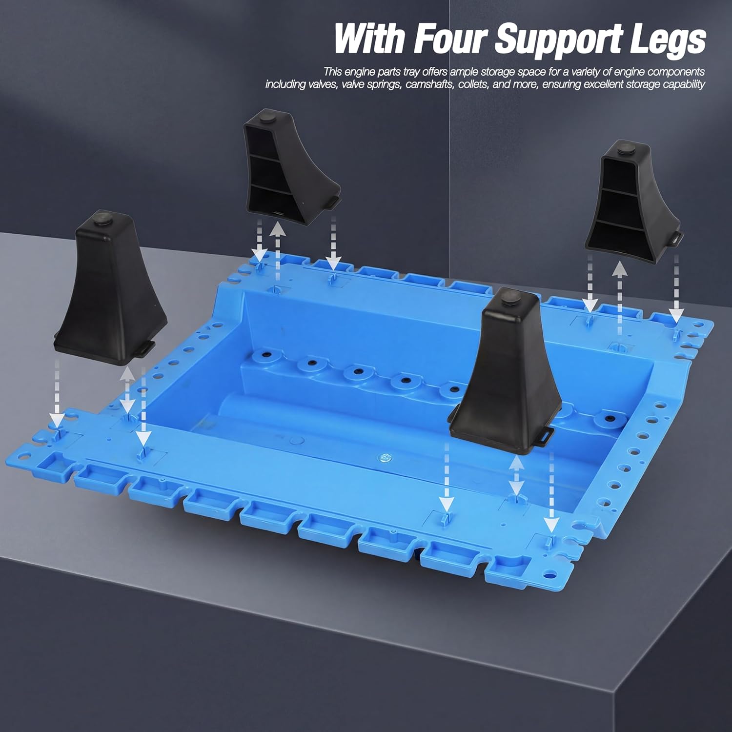 Engine Cylinder Head Organizer Tray, Engine Organizer Parts Tray, Valvetrain Parts Organiser, Engine Cylinder Head Organizer Valves Tool, Store Car Cylinder Head Parts (Valves, Springs, Camshafts)