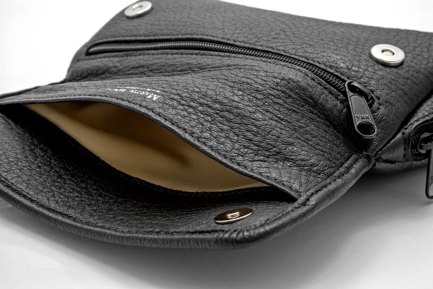 Deer K15 Combo Pipe / Combo Pouch - Finnish Deer Leather - Tobacco / Accessory Compartment - Rubber Lining - Made in Germany