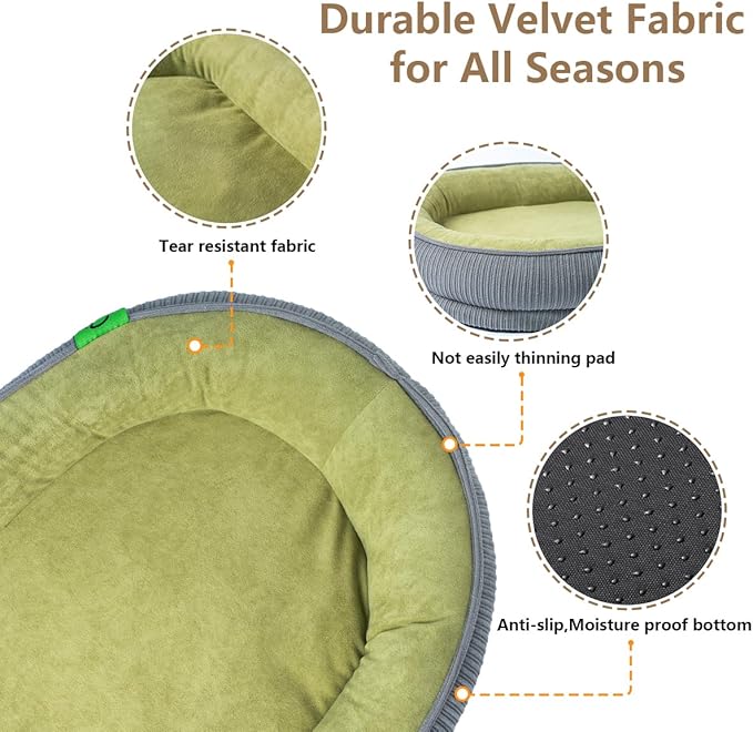 Cama Redonda para Perro y Gato Grande Lavable con Espuma Viscoelástica miniatura 3