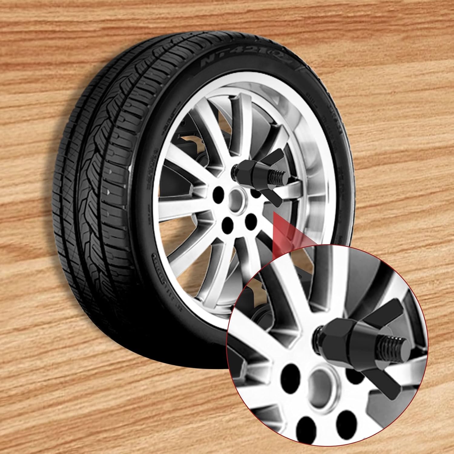 Spare Tire Mounting Bracket Rack for Enclosed Trailers,Spare Tire Holder Mount, Upgraded Spare Wheel Carrier,Cargo Race Box Trailers, Trucks, Vans, Garages, Warehouses and Semis (Wall Mount)