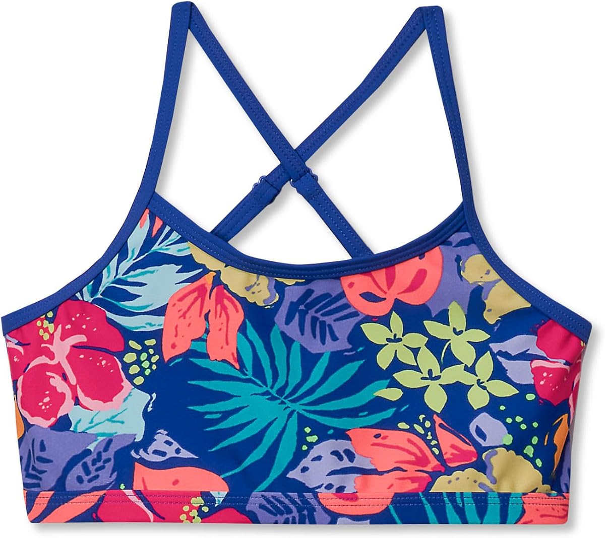 Girls Chlorine Resistant Criss Cross Bikini Top