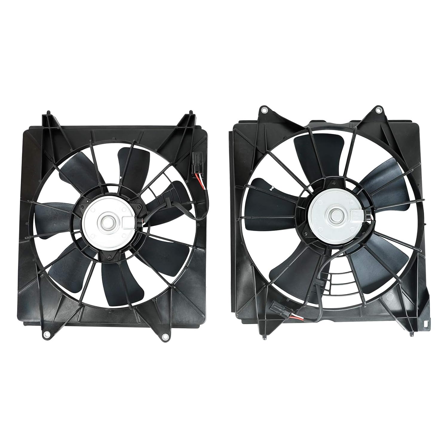 Pack of 2 AC Cooling Radiator Fan Assembly Left & Right Set Compatible with 2008 2009 2010 2011 2012 Honda Accord 2.4L # HO3113123 611130 621-357
