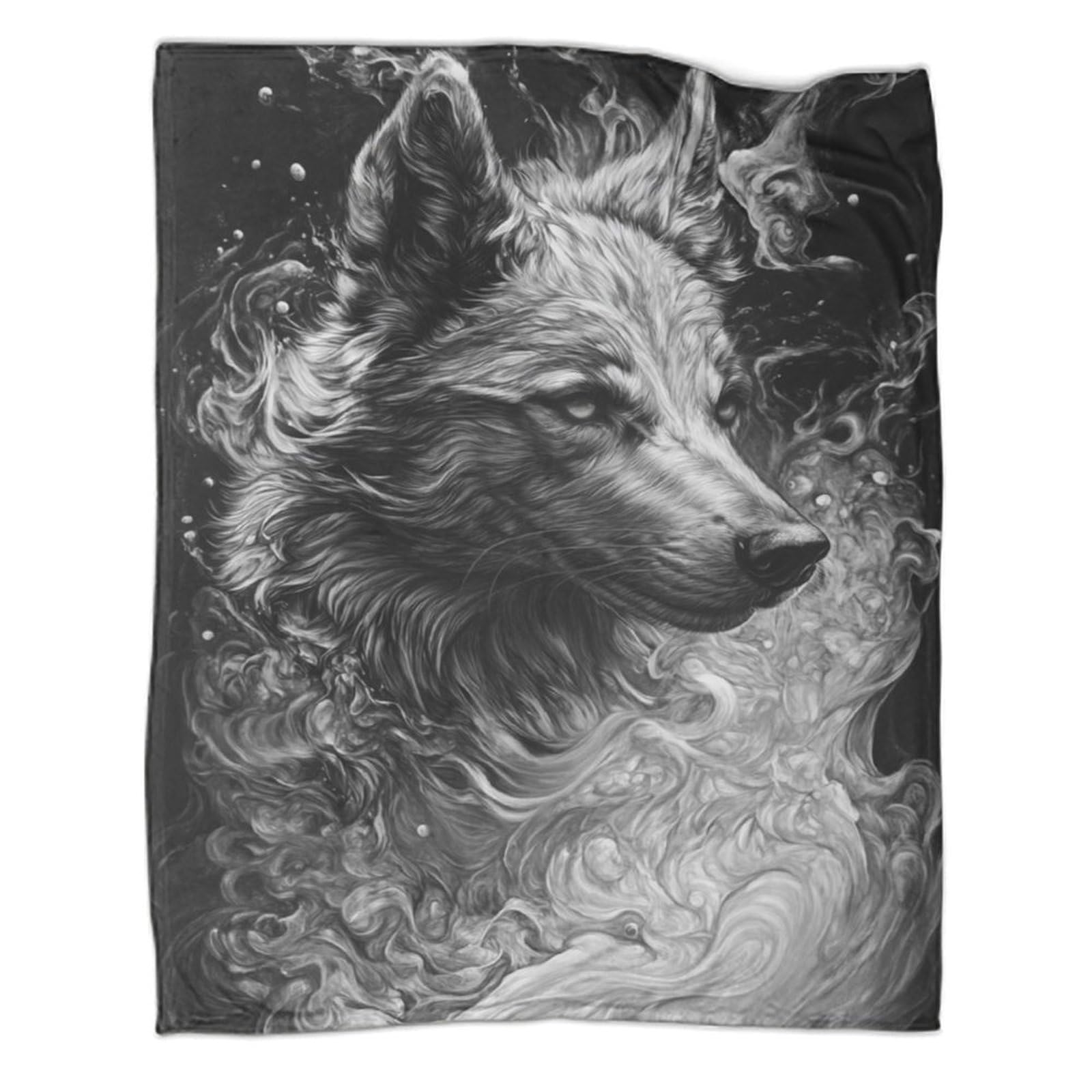 Couverture Husky sibérien plaid flanelle doux chaude imprimé chien 3D adulte