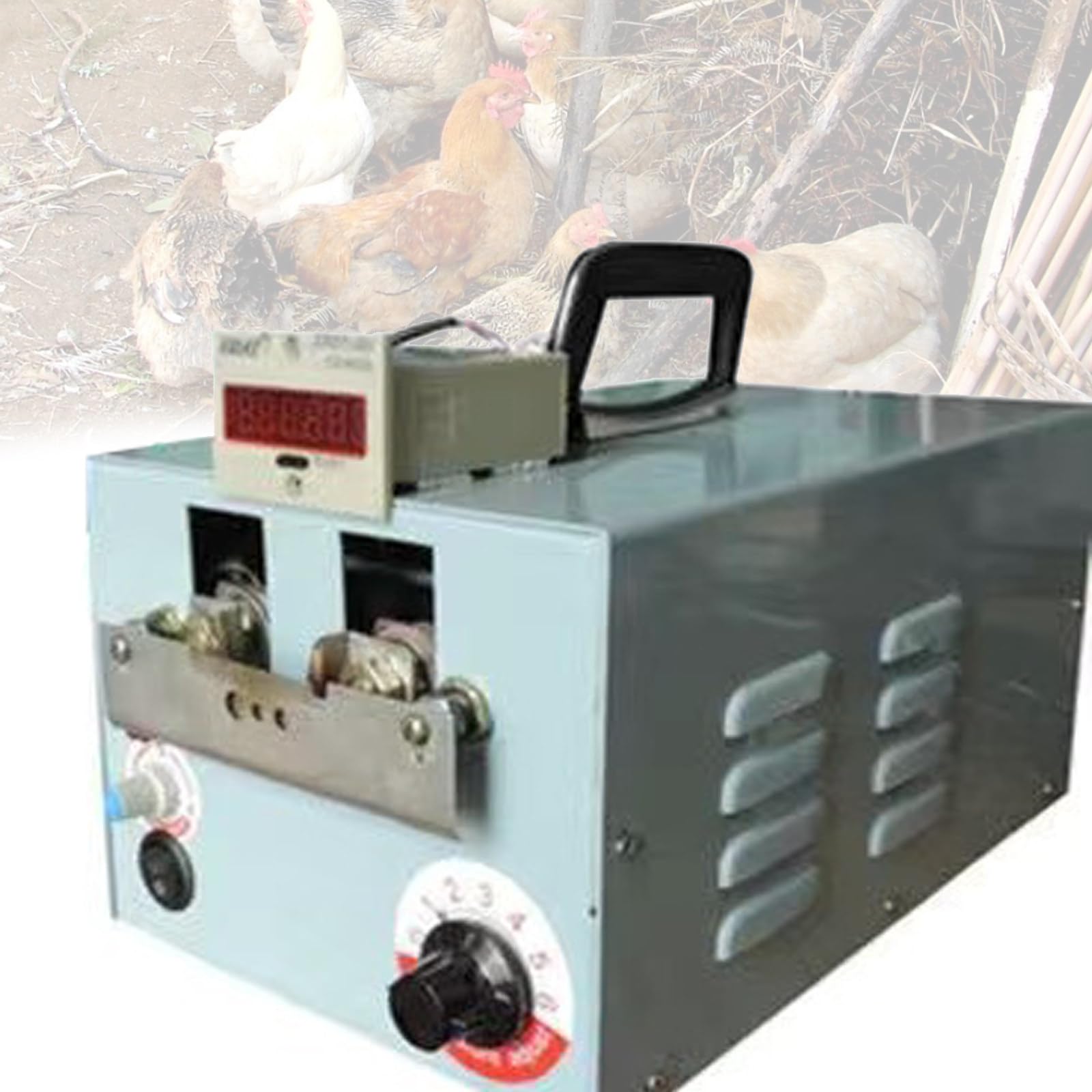 YXYLJOZ Automatic Debeaking Machine with 2 Blades Poultry Beak Cutting Machine Chicken/Duck Beak Removing Machine Counting Type, 6-gear Temperature Adjustable (Chicken)