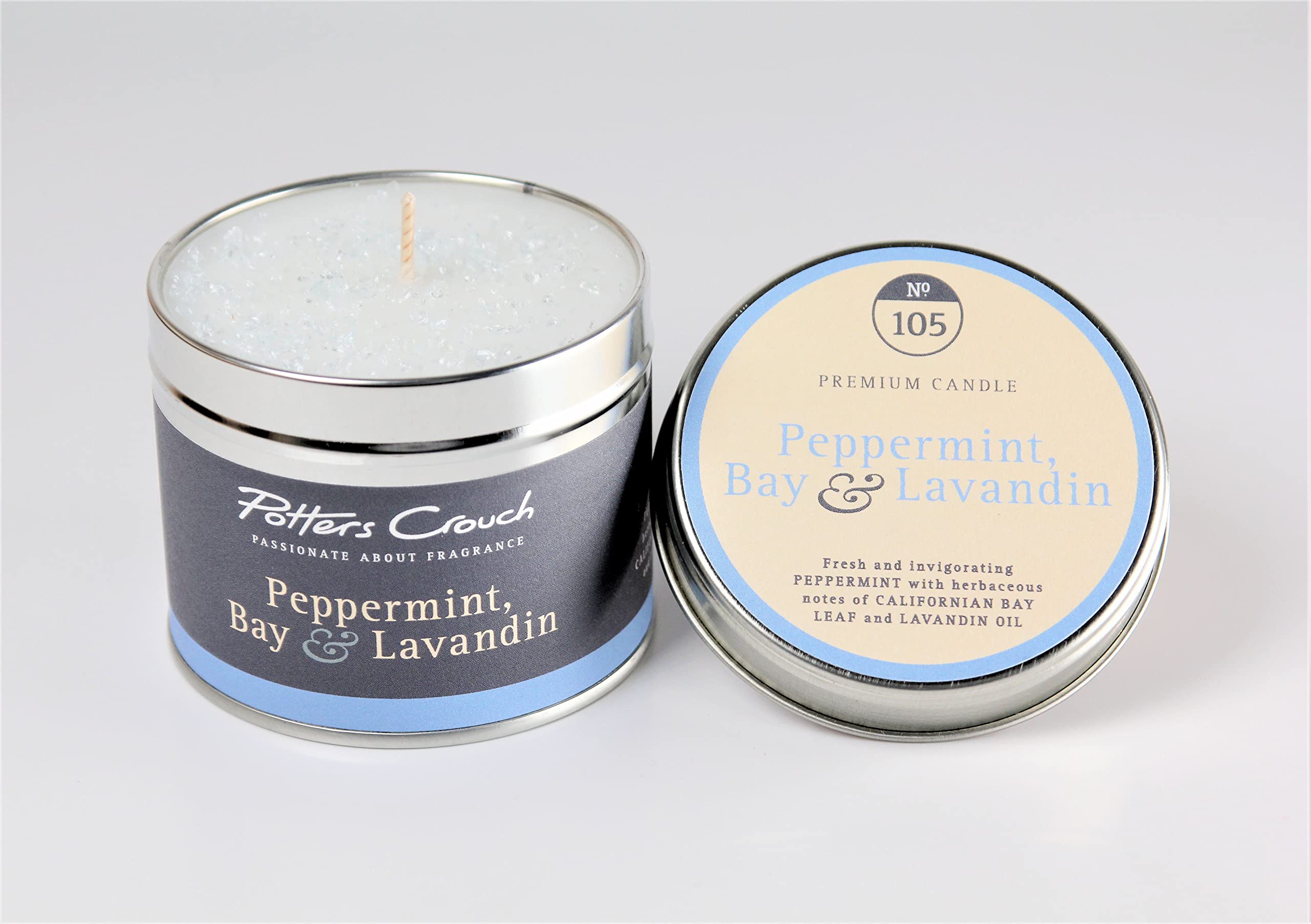 Potters Crouch Scented Candle in a Tin - Peppermint, Bay & Lavandin