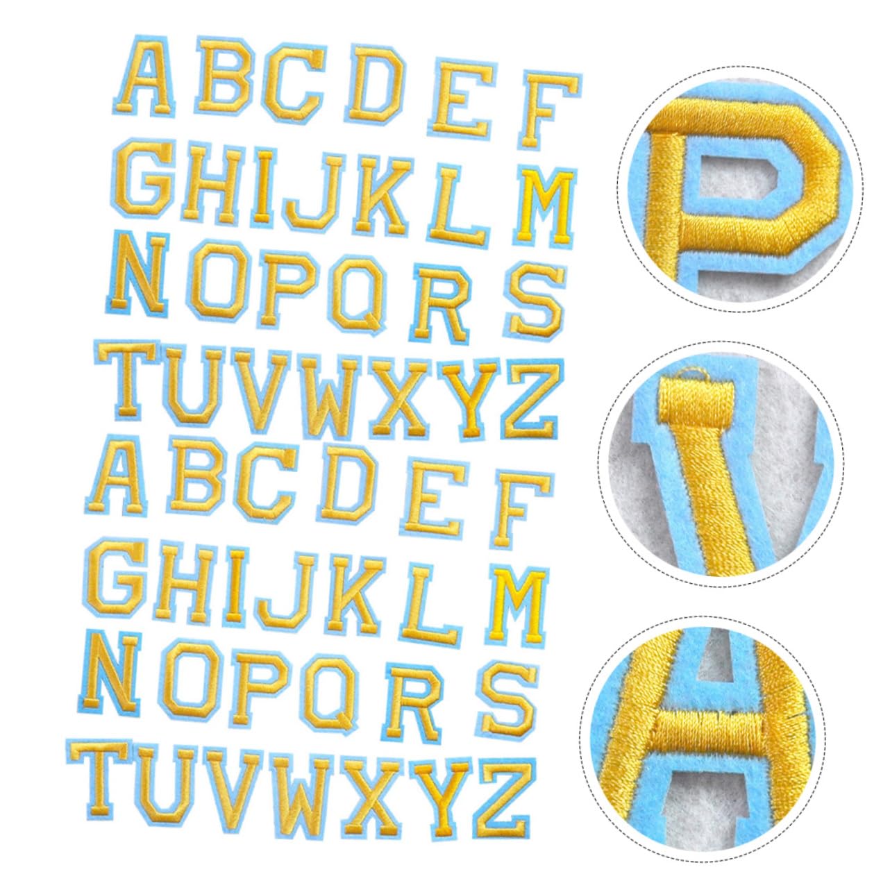 Housoutil Parches De Letras Termoadhesivos Para Decorar Y Reparar Ropa Chaquetas Gorras Y Bolsos Apliques Bordados Para Diy Y Creativo 52 Piezas X 4