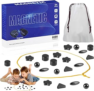 لعبة شطرنج مغناطيسية، لعبة لوحية مغناطيسية ثنائية اللاعبين للأطفال، لعبة تدريب على التفكير المنطقي والتسلية، لعبة داما بازل للحفلات للبالغين