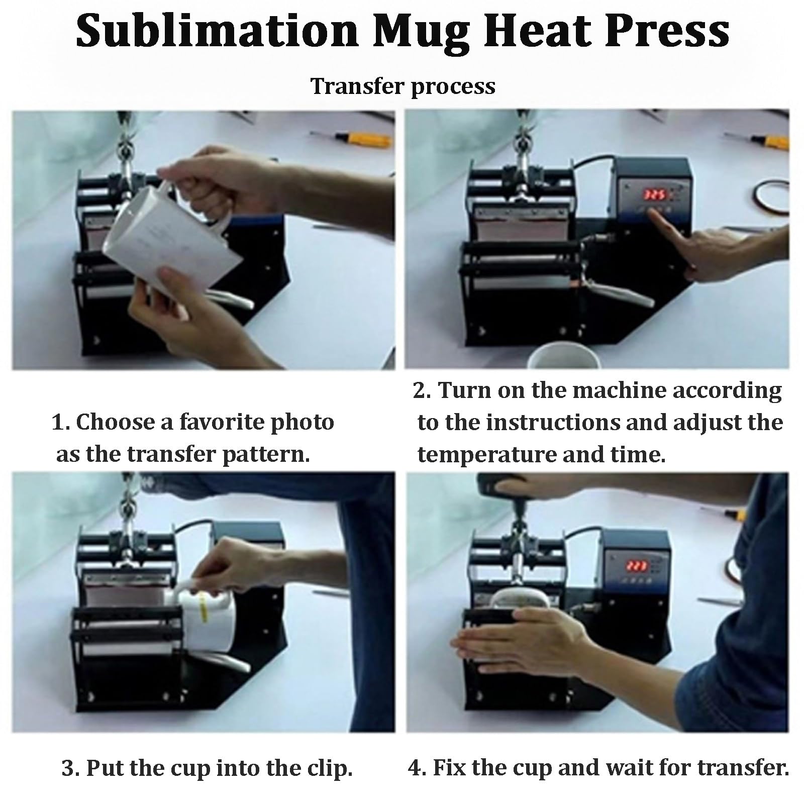 Prensa TéRmica 2 En 1 Para Vasos, Prensa TéRmica, Para ImpresióN Por Transferencia TéRmica En Tazas De 11 Oz, Con Control Digital, ImpresióN Por SublimacióN Para Tazas