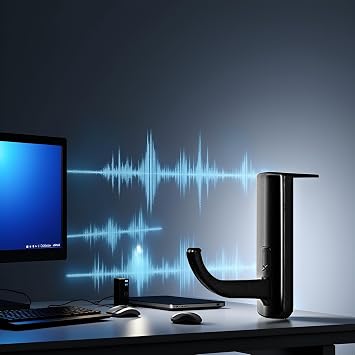 Black Headphone Holder Portable Size Headphones Stand Universal,Headphone Head Set Hanger Wall Hook PC Monitor Earphone Stand Rack Holder Rack,Headphones, Earbuds and Accessories,Accessories