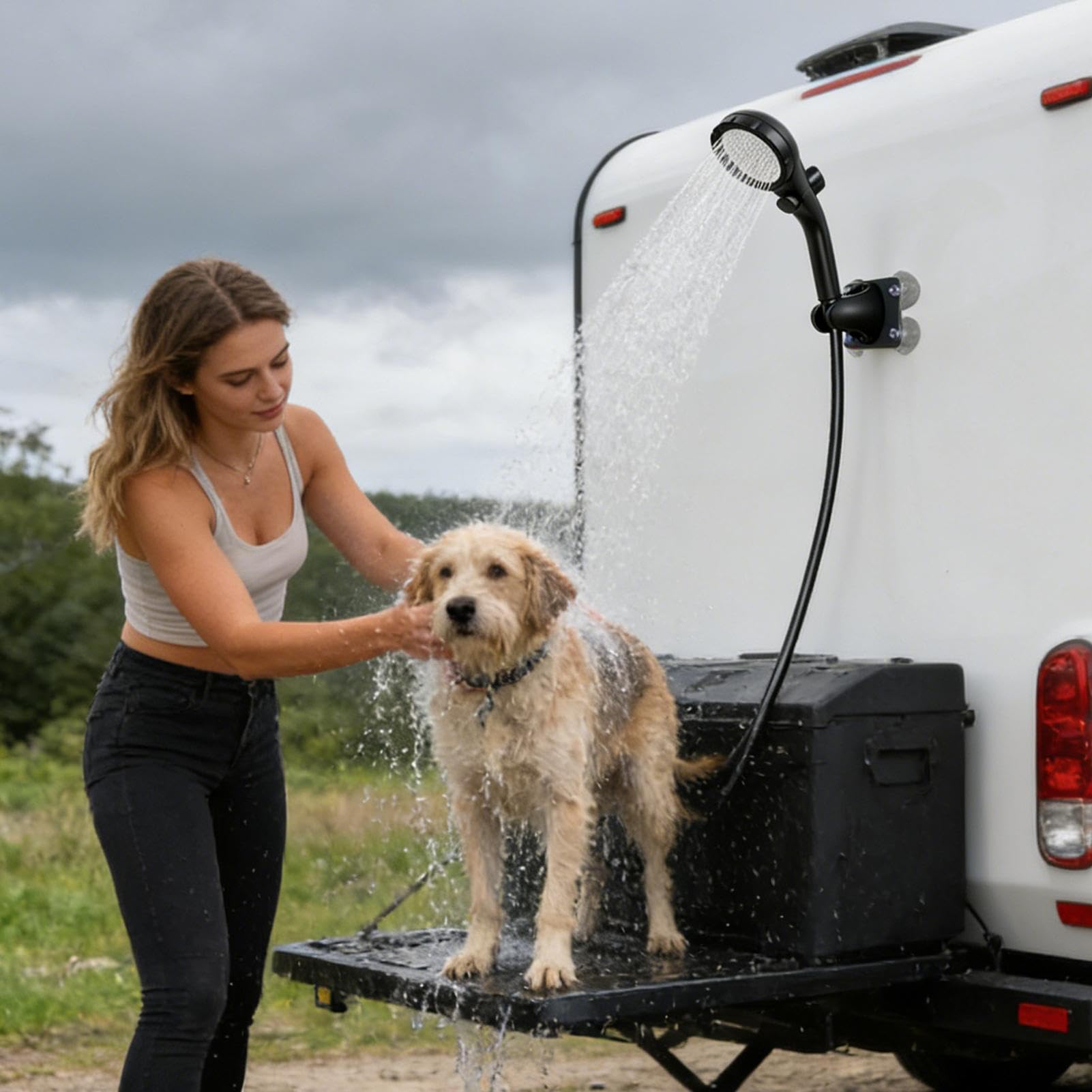 Doccia portatile, 2400 mAh, per irrigazione delle piante, portatile, per camper, viaggi su strada, giardinieri, pescatori, camper, escursioni, viaggi, alpinismo,