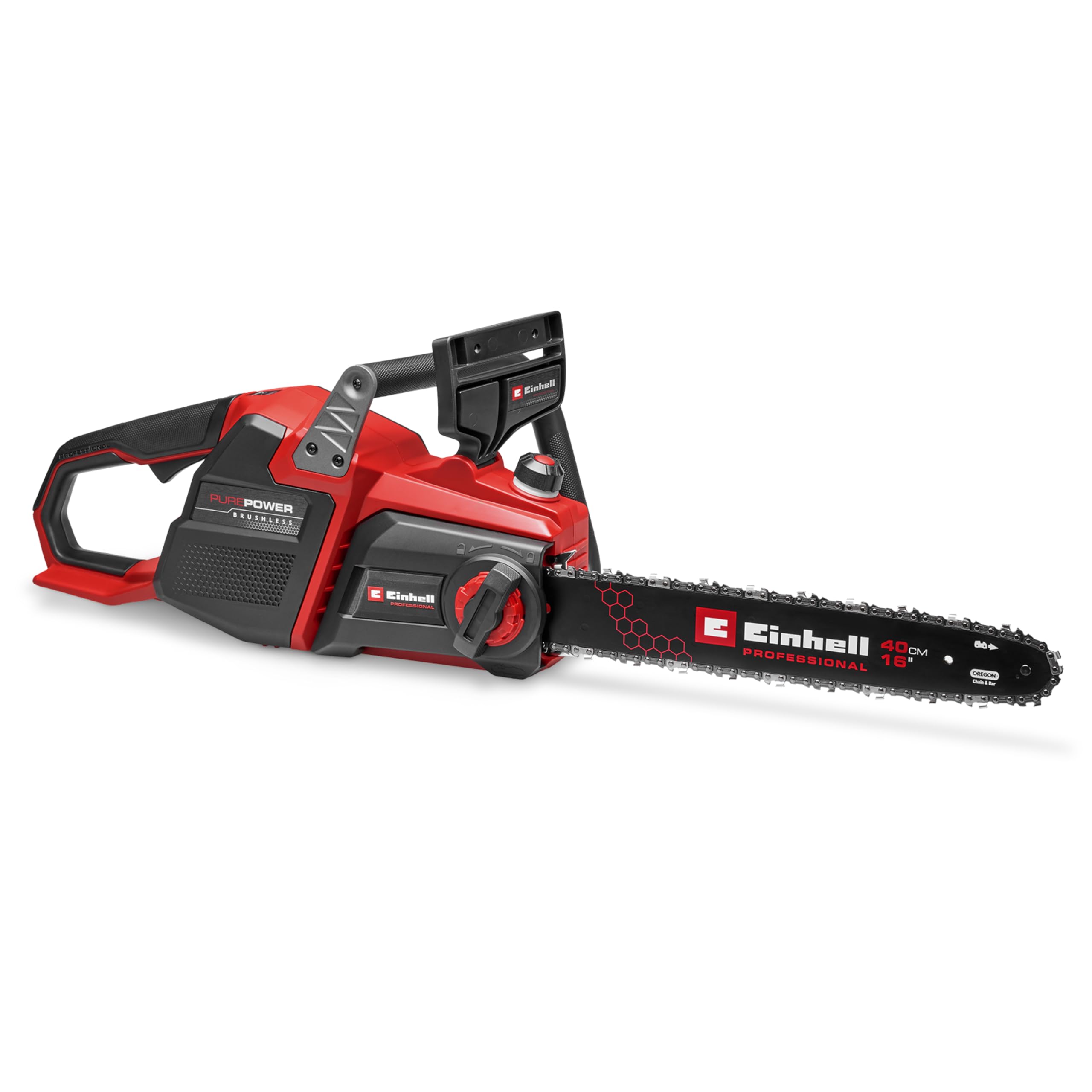La sega a catena a batteria Einhell Professional GP-​LC 36/​40 Li BL-​Solo (36 V, lunghezza di taglio 38 cm, brushless, velocità della catena 19 m/​s, lubrificazione autom. della catena, senza batteria)