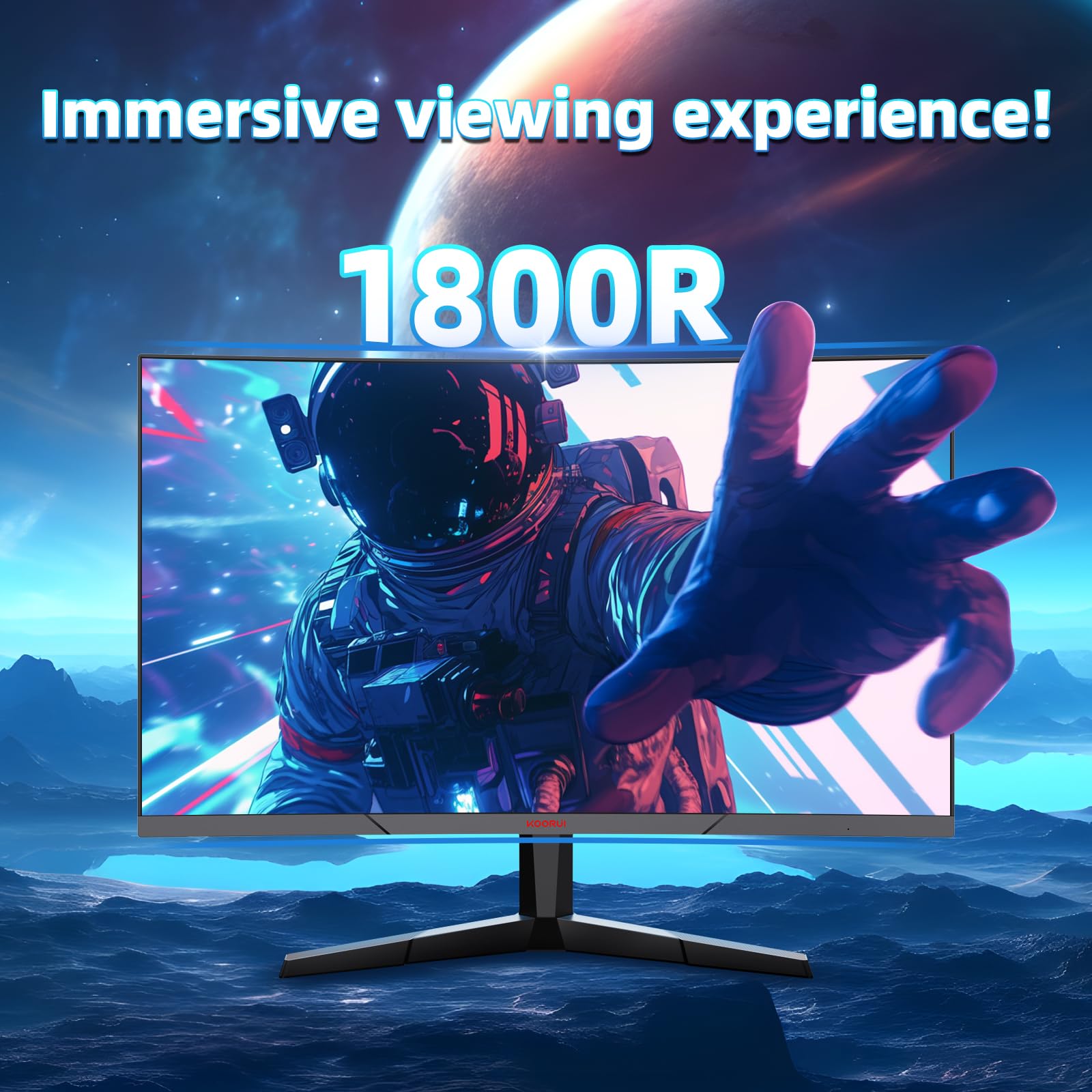 KOORUI 1440p 144hz 27EGQC 曲面モニター Amazon.co.jp: KOORUI ゲーミングモニター 27インチ 湾曲 曲面 QHD
