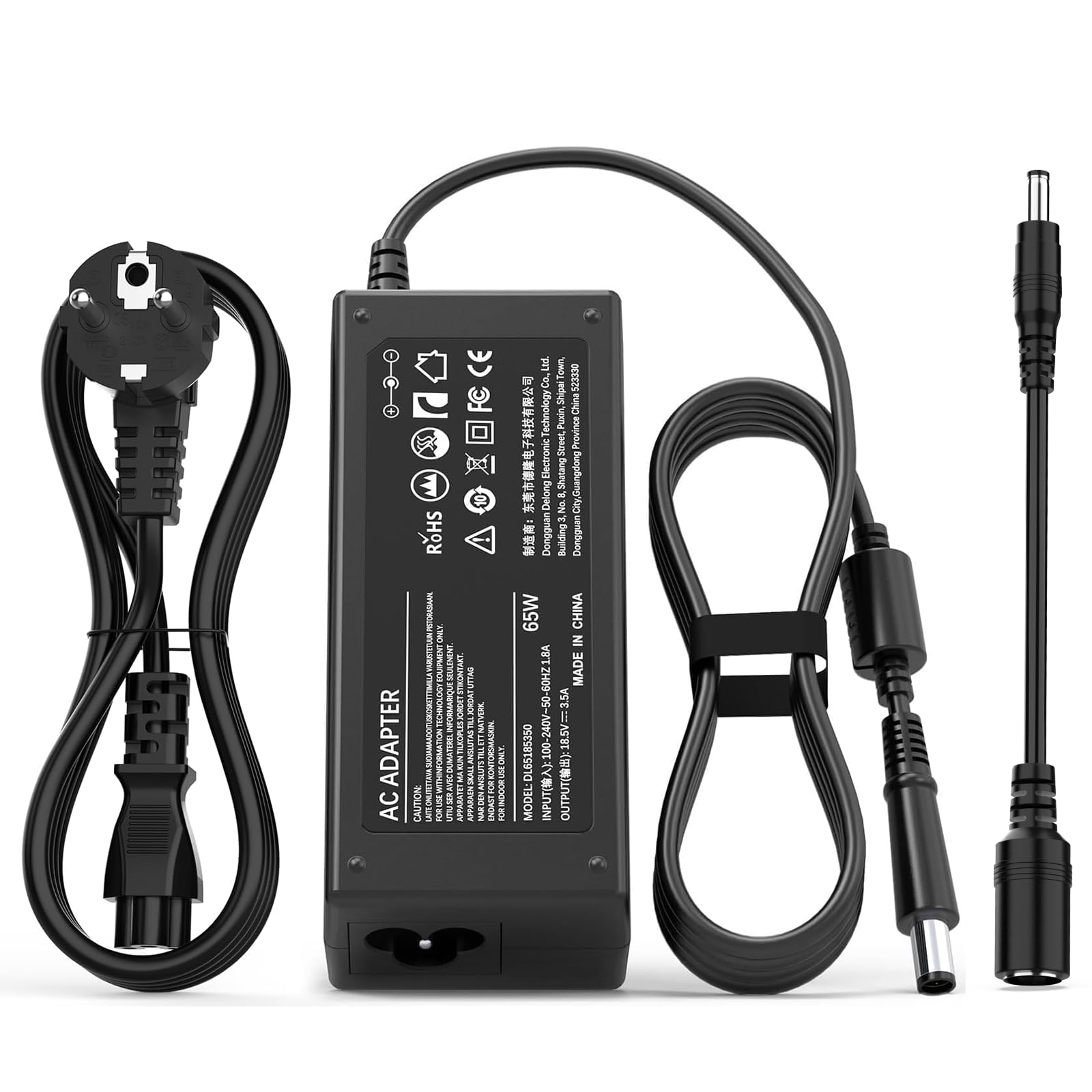 65w für HP Laptop Netzteil Pavilion DV6 DV7 DV5 DV4 G6 G62 G60 G7 8460P 8470P 8470W 6570B 2560P 4540S Probook Elitebook 840 820 G1 G2 6720S Ladekabel Charger 18.5V 3.5A Stromkabel 7,4 X 5,0 mm