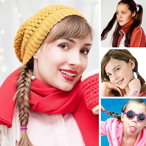 Miniatura 5 de MARY LAVENDER Ligas pequeñas superelásticas para el cabello para niñas, niños y mujeres, sin roturas, elásticos para el cabello sin costuras,