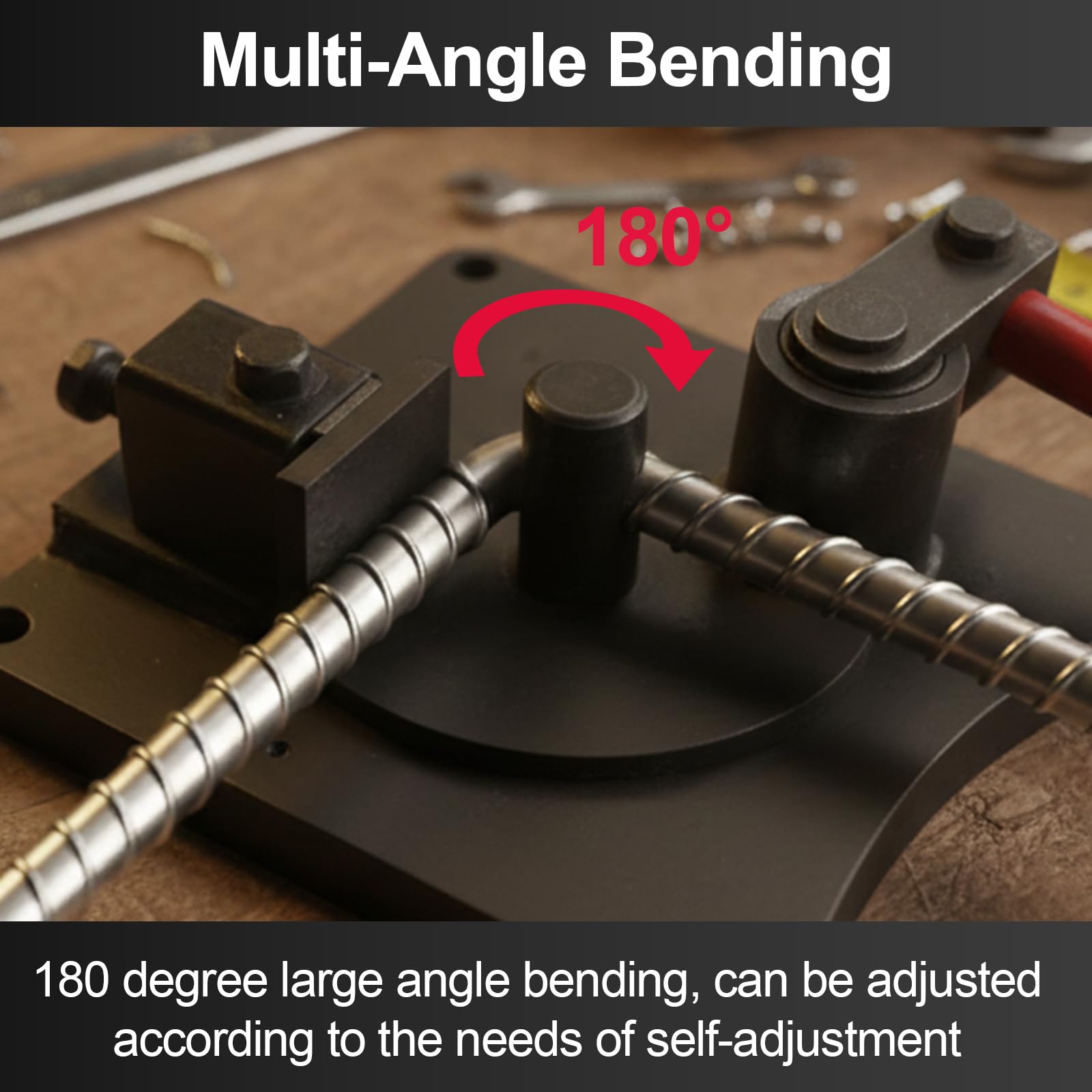 Plieuse manuelle pour acier jusqu'à 16 mm – Design robuste économe en force avec poignée en acier inoxydable, idéal pour plier l'acier rond, l'acier d'armature et l'acier plat (jusqu'à 180°)