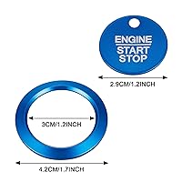 Vista 2 de TOMALL Cubierta de botón de arranque de motor de aluminio Compatible con Ford F-150 2016-2021 Tapa de botón de encendido de motor de coche Anillo