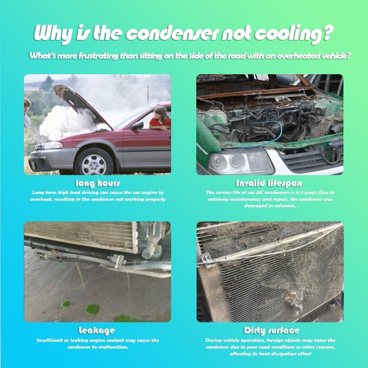 Besuto 3525 Air Conditioning A/C Condenser Compatible with 2006-2010 Acura CSX 2.0L L4 & 2006-2011 Honda Civic 1.3L 1.5L 1.7L 1.8L 2.0L L4